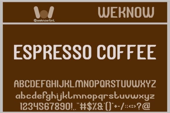 Espresso Coffee: A Bold Display Font for Modern Brands