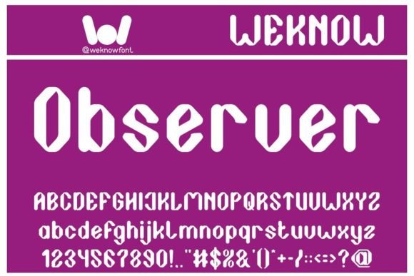 Observer Font: Bold Lines for Modern Design